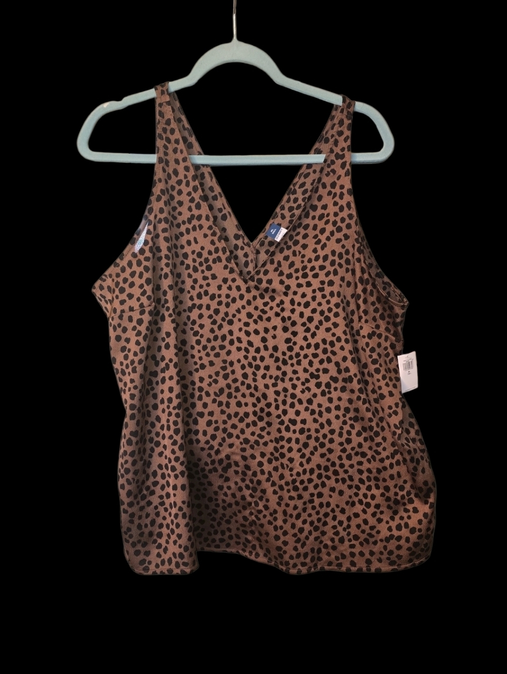 Old Navy Brown and Black Leopard Print V-Neck Cami